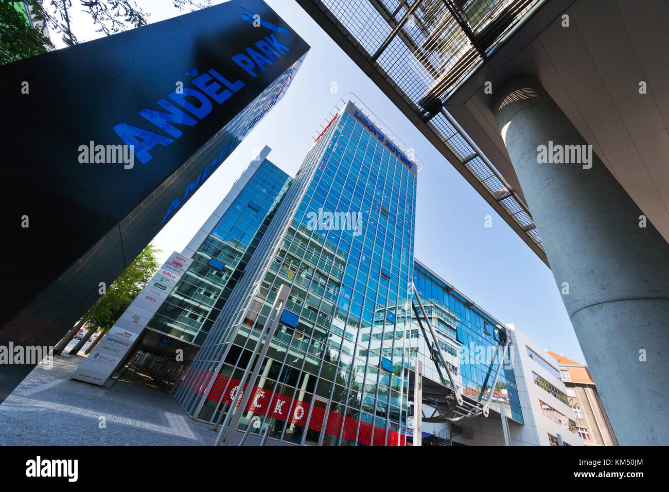 Andel Media Centrum - Andel Park, Karla Engrise, Andel, Smíchov, Praha, Česká republika Stockfoto