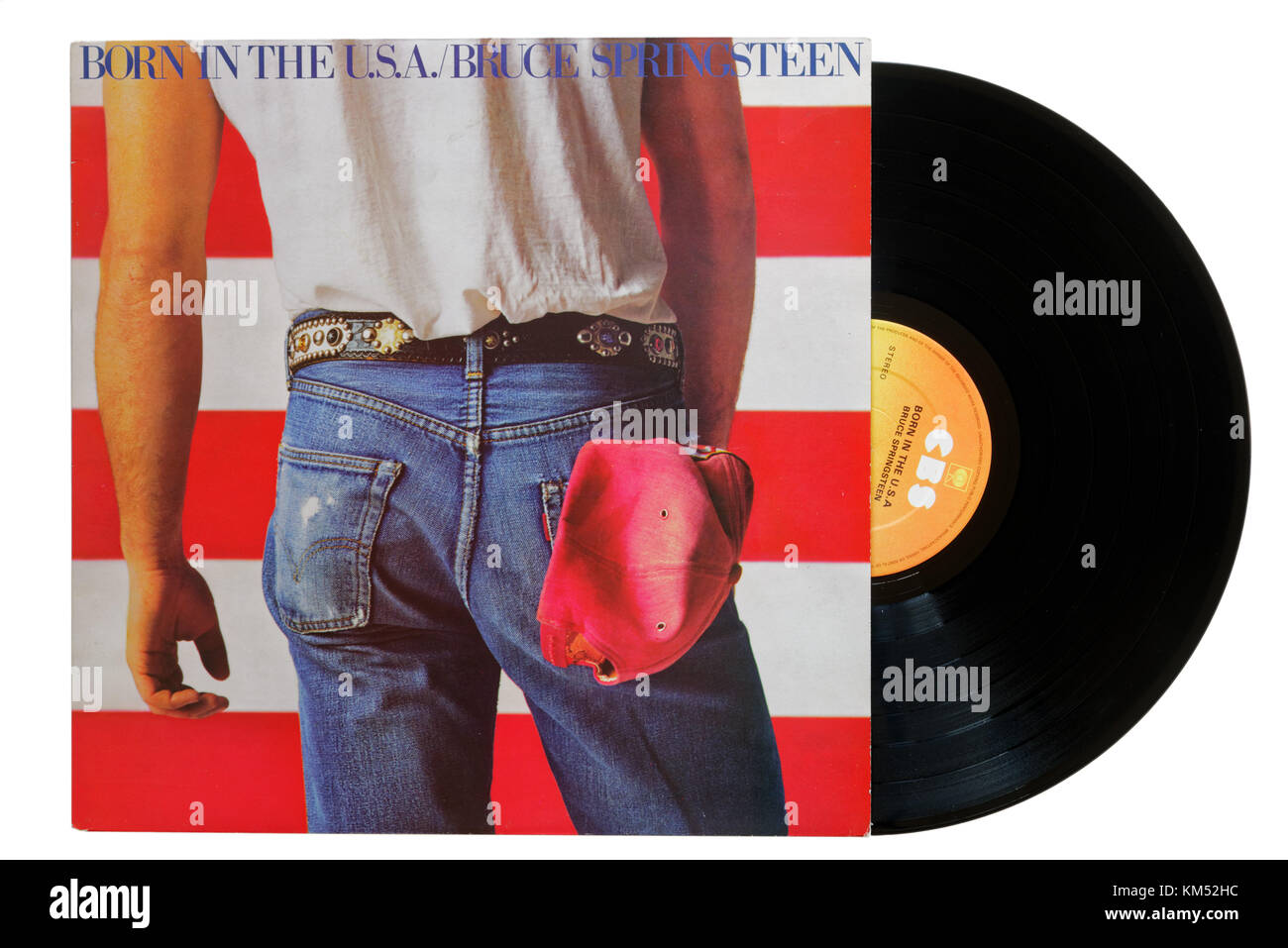 Bruce Springsteen Geboren in den USA album Stockfoto