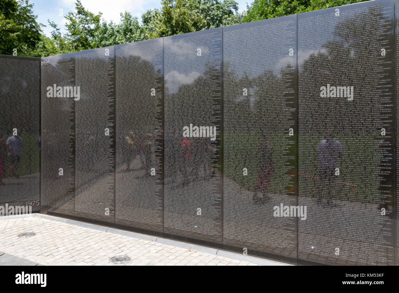Das Vietnam Veterans Memorial auf der National Mall in Washington DC, USA. Stockfoto