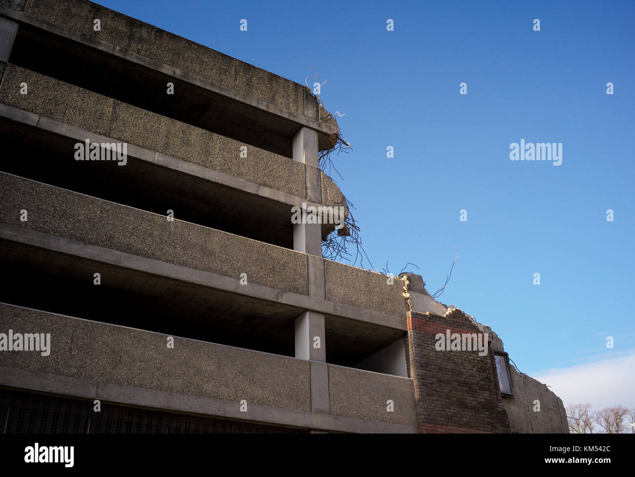 Zerstörung von Parkhaus Park, der Teil des Bargate Zentrum Southampton, die abgerissen wird, den Weg für neue komplexe. Stockfoto