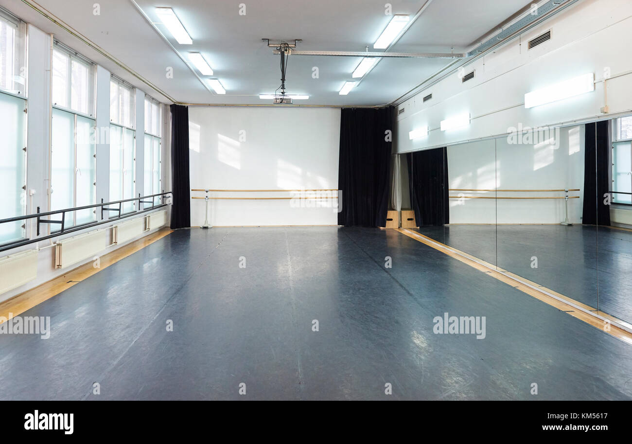 Leere Studio Ballett oder Tanzen zu üben Stockfoto