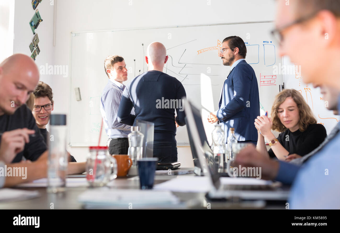 Entspannte it Business Startup Unternehmen Team Meeting. Stockfoto