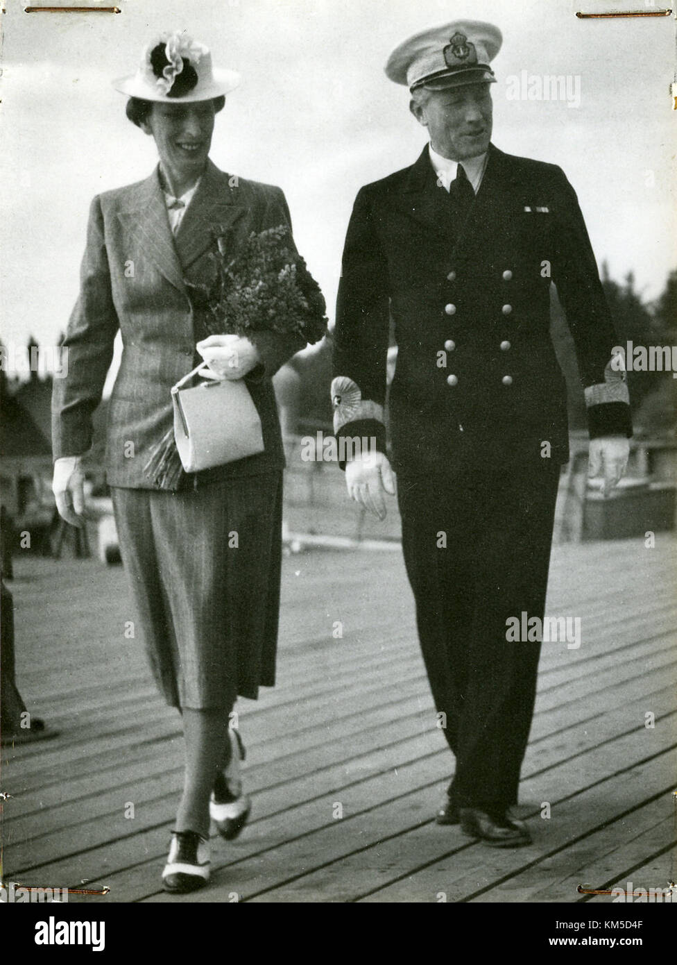 Louise Mountbatten und Yngve Ekstrand 1943 Stockfoto