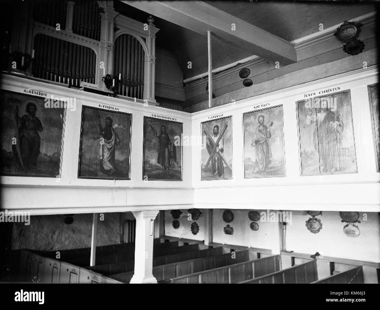 Foto der Kirche Partille in Schweden, dokumentiert durch das schwedische National Heritage Board. Stockfoto