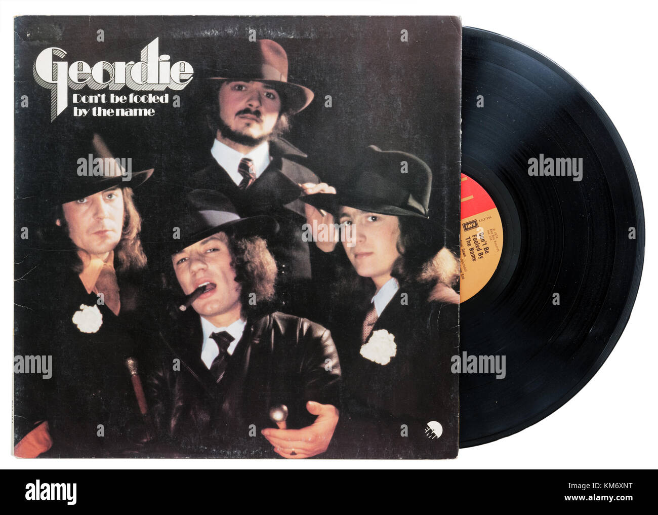 Geordie lassen Sie sich nicht vom Namen album getäuscht werden. Der Sänger von Geordie ist Brian Johnson, der später zum Ruhm als Sänger von AC/DC ging. Stockfoto