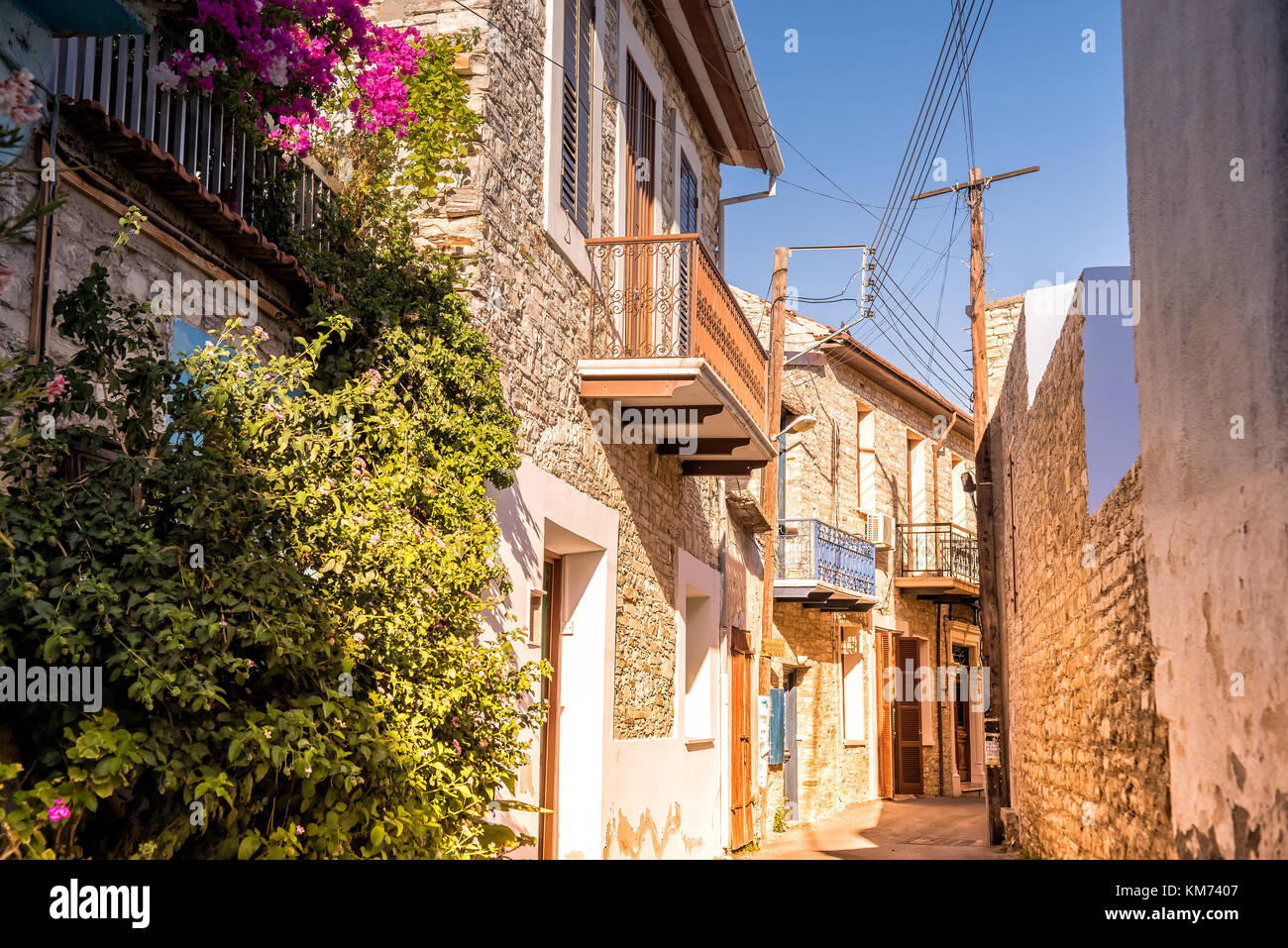 Alte Straßen von Lefkara Dorf. Larnaca District. Zypern. Stockfoto