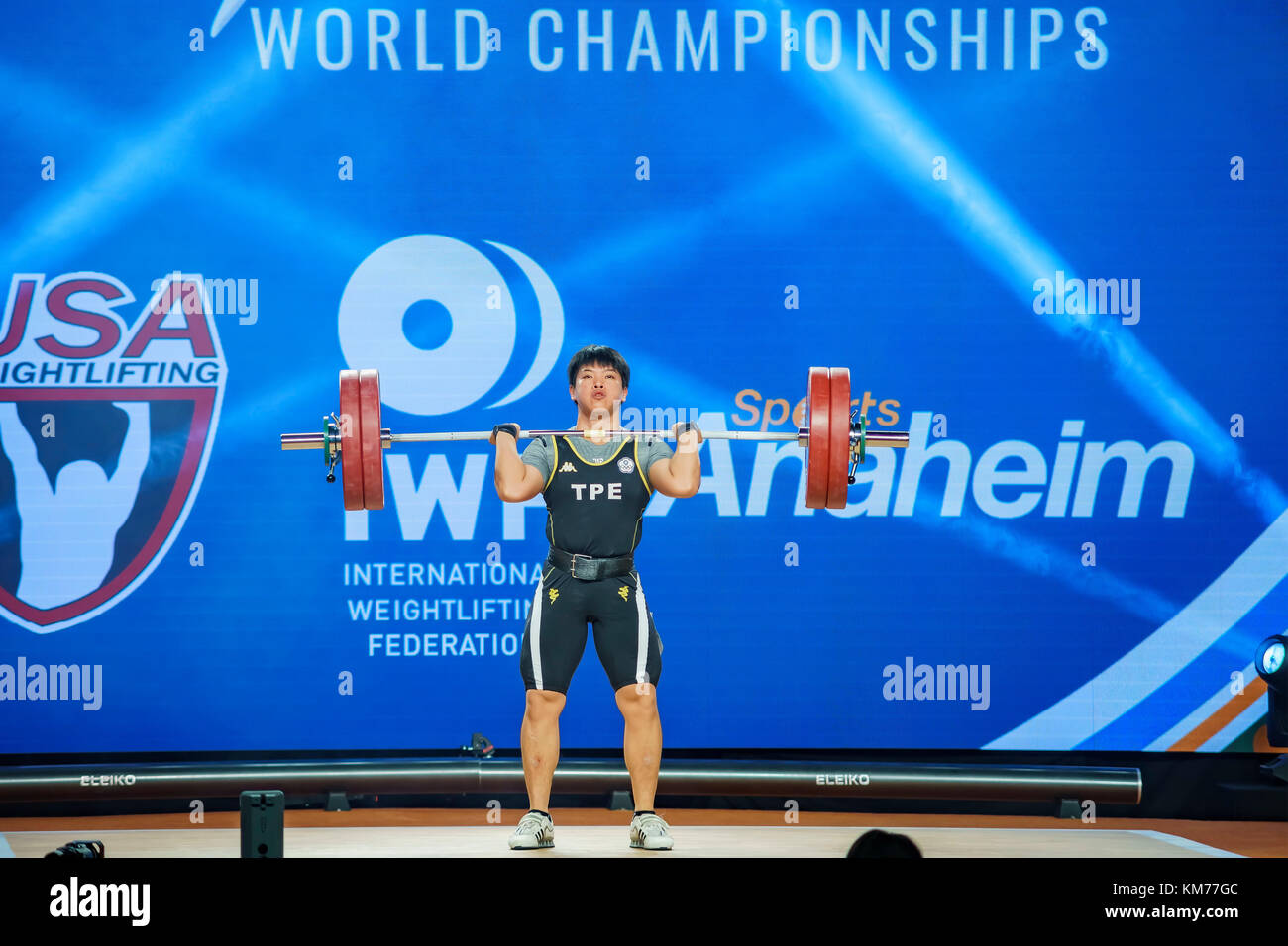 Anaheim, Nov 30: 2017 international weightlifting Federation World Championships am 30.November 2017 im Anaheim Convention Center, Los Angeles County, cal Stockfoto