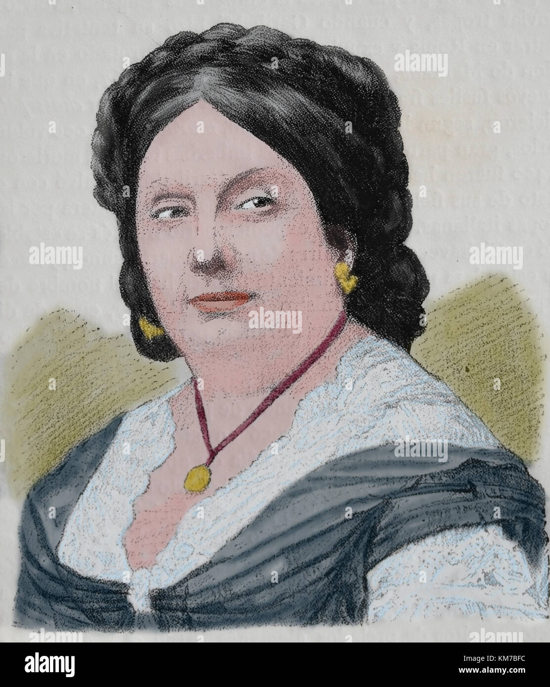 Isabella II. von Spanien (1830-1904) Königin von Spanien von 1833-1868. Gravieren, 1883. Stockfoto