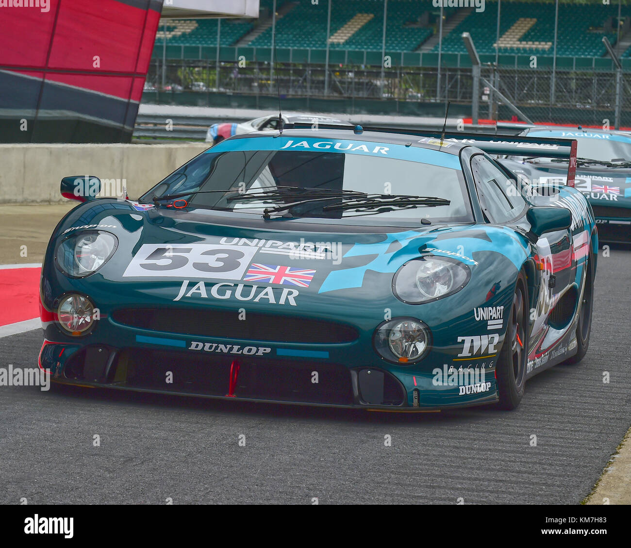 Jaguar XJ 220, XJ 220, Silverstone Classic, Juli 2017, Silverstone, Chris McEvoy, Rundstrecke, Cjm - Fotografie, klassische Rennwagen, Wettbewerb, Hi Stockfoto