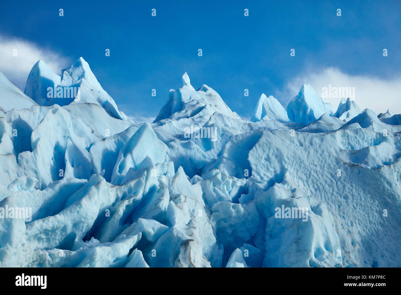 Gletscherspalten in Perito Moreno Gletscher, Parque Nacional Los Glaciares (World Heritage Area), Patagonien, Argentinien, Südamerika Stockfoto