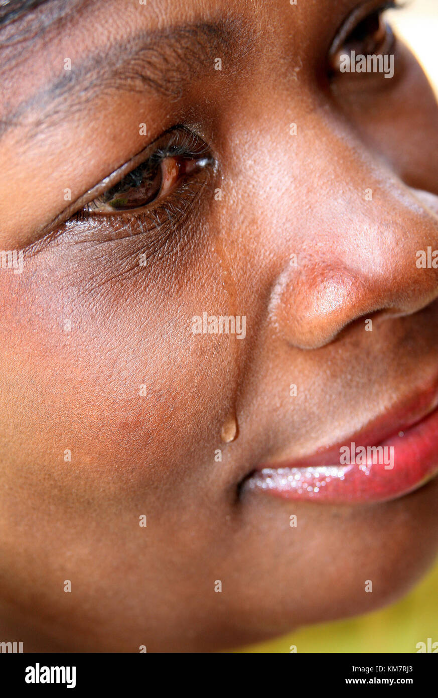 Afrikanische Frau Die Weint Stockfotografie Alamy