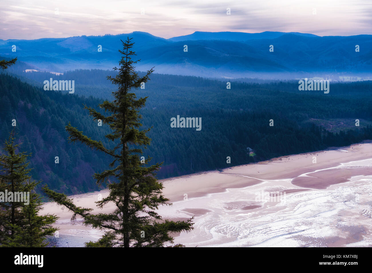 Wandern das Kap nach Trail bietet wunderbare Küste Blick auf die Küste von Oregon in der siuslaw natinal Wald Stockfoto