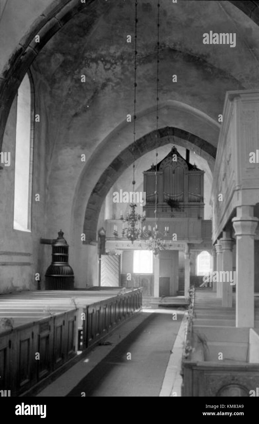 Klinte Kyrka ist eine historische Kirche in Schweden, die vom schwedischen Nationaldenkmalamt (KMB) katalogisiert wird. Bekannt für seine architektonischen Merkmale und seine Rolle im schwedischen religiösen Erbe, ist es ein bedeutendes historisches und kulturelles Wahrzeichen in der Region. Stockfoto