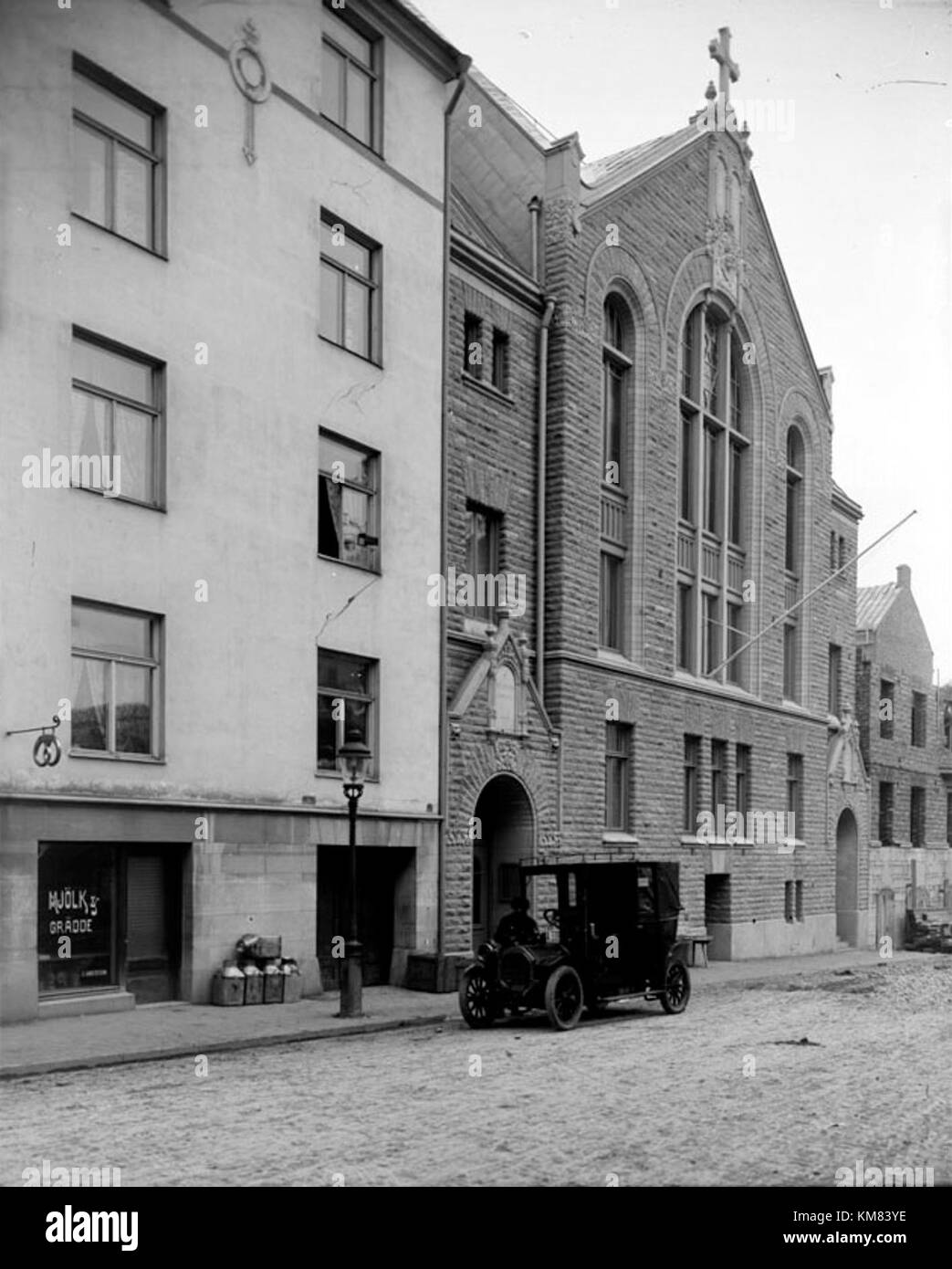 Messiaskapellet oder die Messias Chapel, erbaut 1907, ist ein bemerkenswertes historisches Gebäude, das für seinen architektonischen Stil und seine kulturelle Bedeutung in der Region bekannt ist. Stockfoto