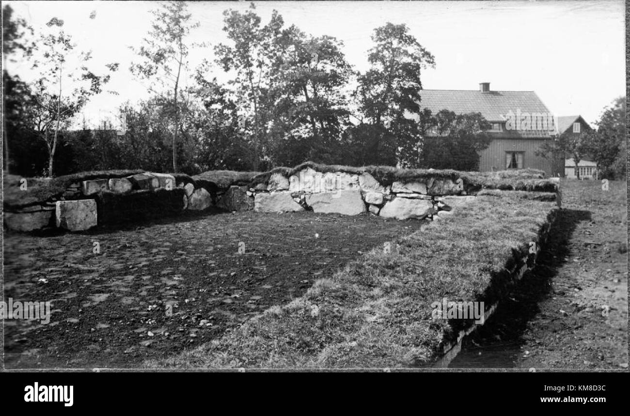 Smula kyrkoruin ist der Ort einer Kirchenruine in Schweden. Es hat historische und archäologische Bedeutung als Überbleibsel des schwedischen religiösen und kulturellen Erbes. Stockfoto