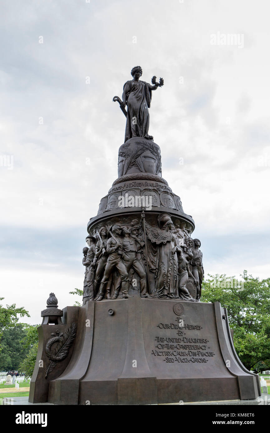 Die Confederate Memorial, Arlington Friedhof, Virginia, United States. Stockfoto