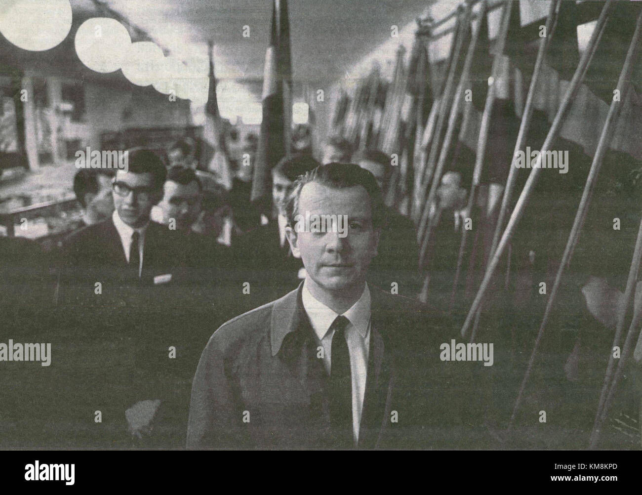 KDS Ledaren Ekstedt bezieht sich auf den Führer der Christlich-Demokratischen Partei in Schweden, Alf Ekstedt, der im späten 20. Jahrhundert eine prominente Figur in der schwedischen Politik war. Seine Führung trug dazu bei, die Politik und den Einfluss der Partei in der schwedischen Politik zu gestalten. Stockfoto