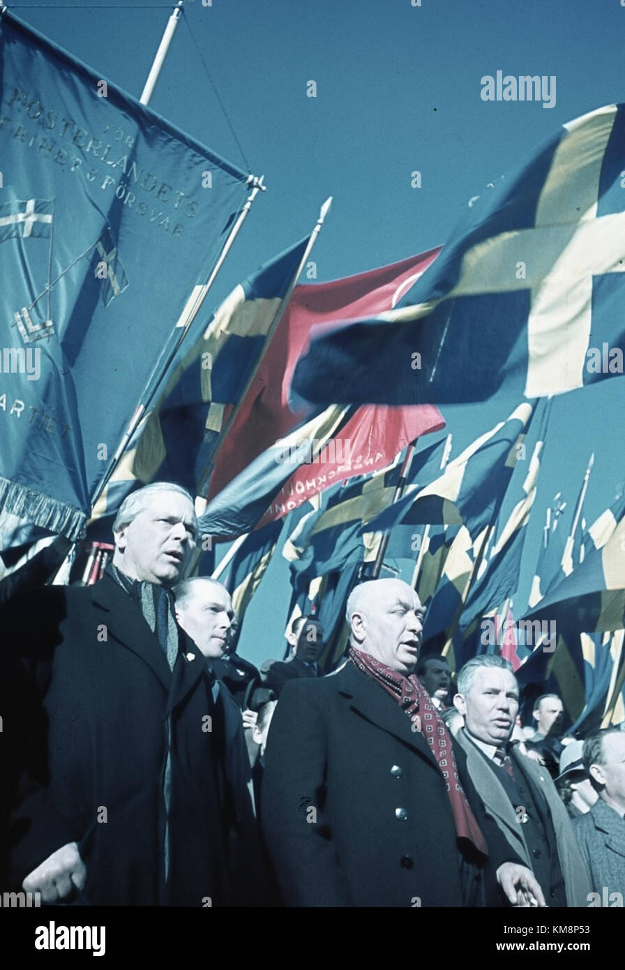 Per Albin Hansson war von 1932 bis 1946 schwedischer Premierminister, der für seine Führung während des Zweiten Weltkriegs und seine Beiträge zur schwedischen Politik bekannt war. Stockfoto