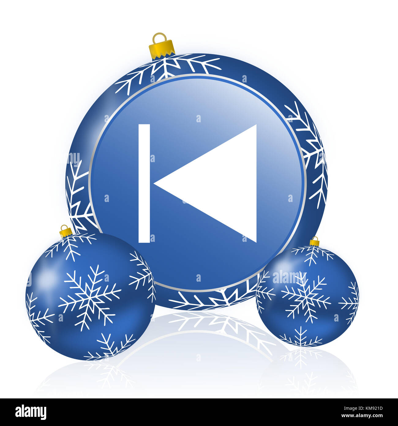 Früher blaues weihnachtskugeln-Symbol Stockfoto