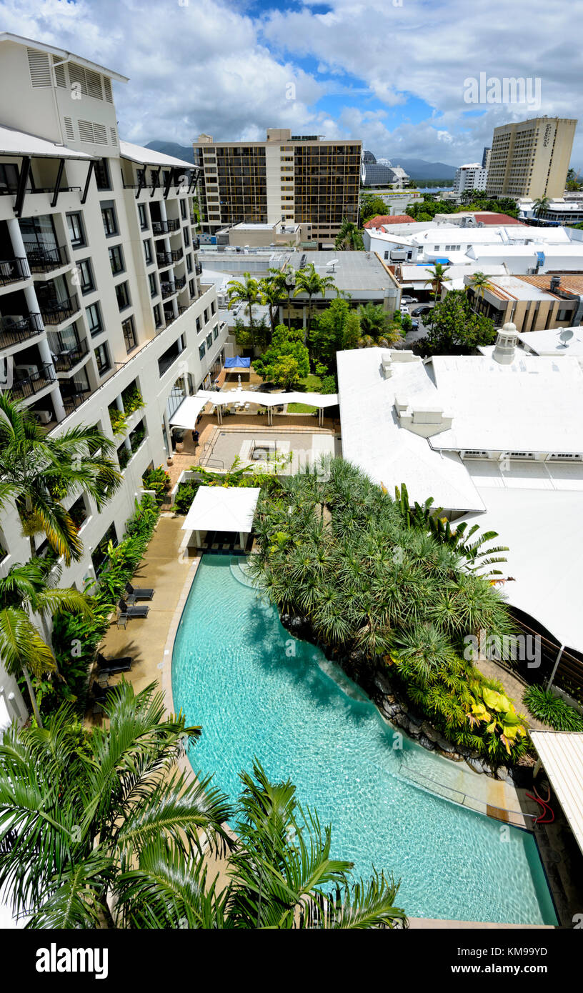 Blick von Mantra Esplanade Hotel, Cairns, Far North Queensland, FNQ, QLD, Australien Stockfoto