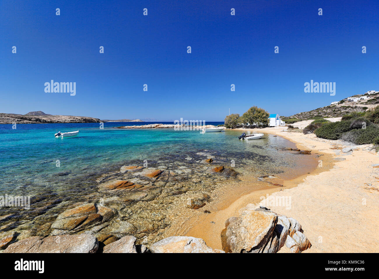 Saint George Beach der Insel Antiparos in Kykladen, Griechenland Stockfoto