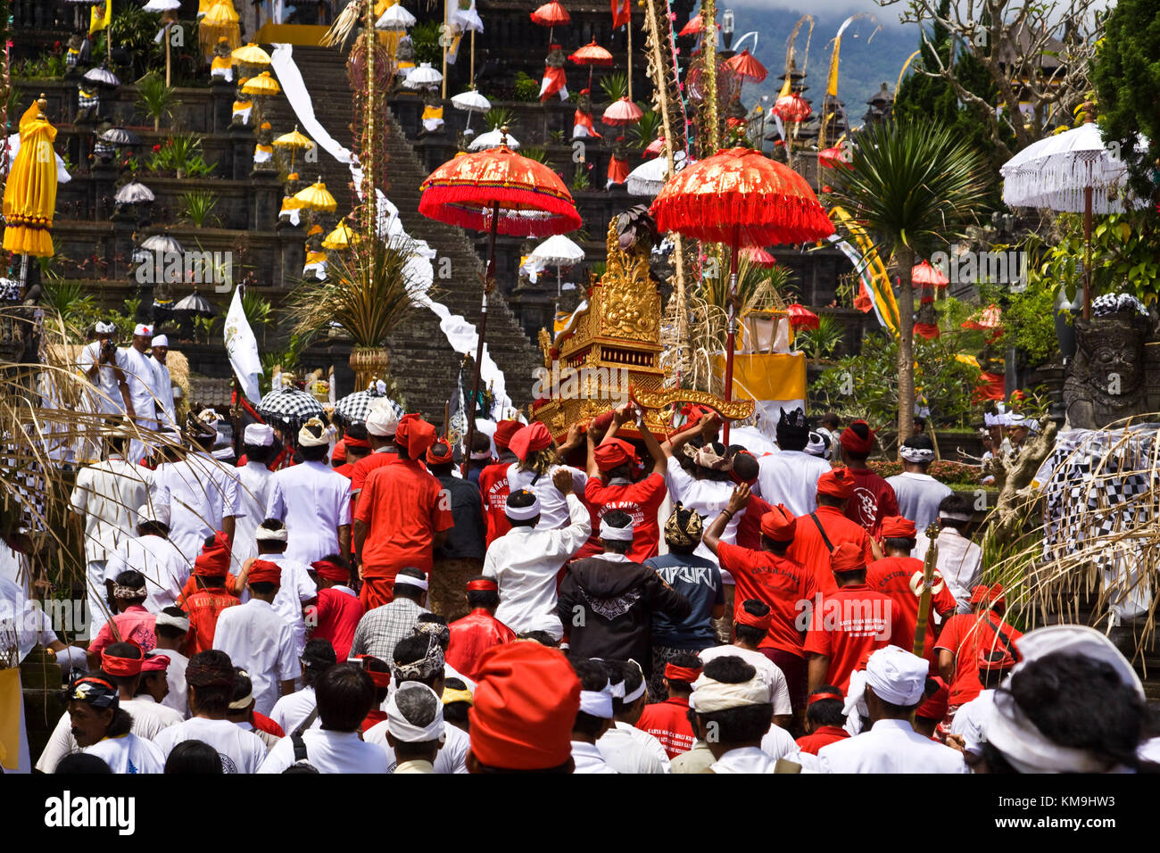 Panca Wali Krama, heilige Feier an der Besakih Tempel alle zehn Jahre, Bali, Indonesien Stockfoto