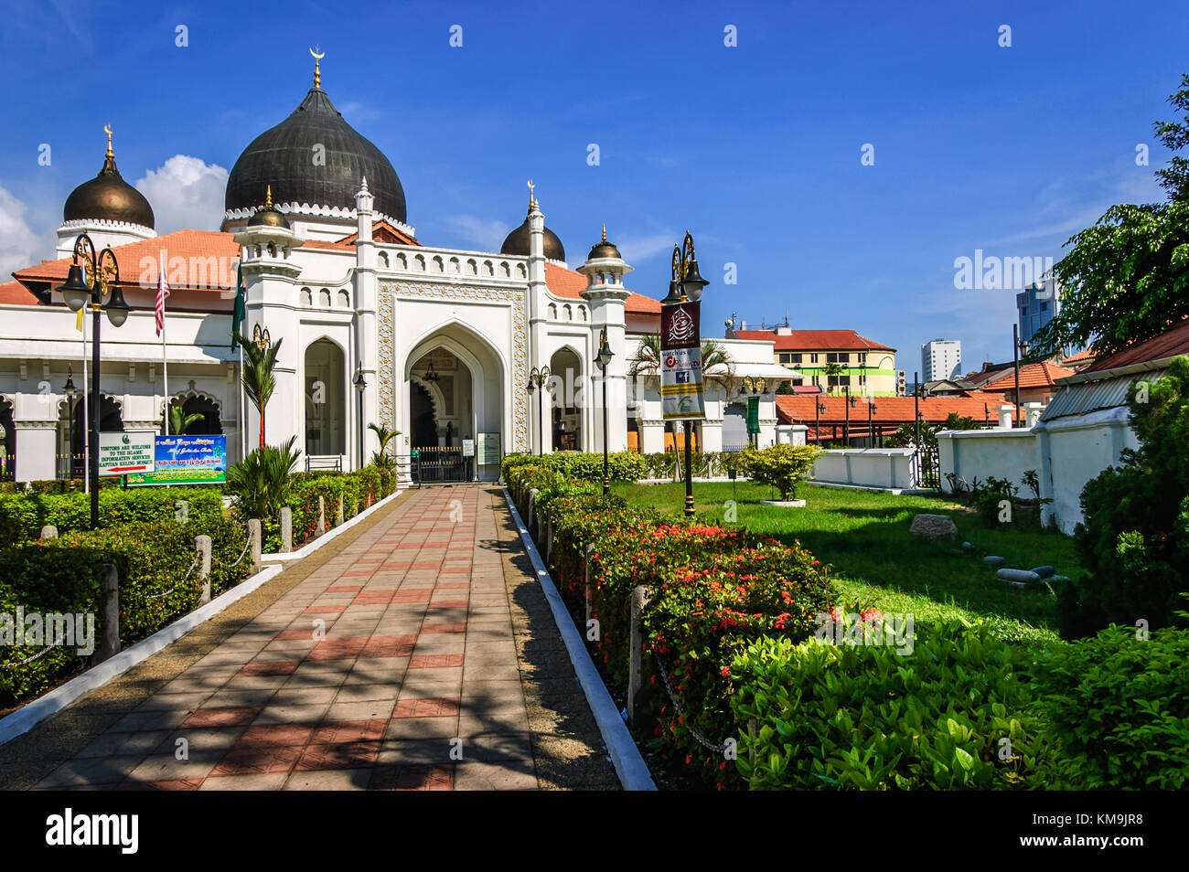 Penang, Malaysia - 3. September 2013: Kapitan Keling Moschee islamische Altstadt von indischen muslimischen Händlern im 19. Jahrhundert in George Town Stockfoto