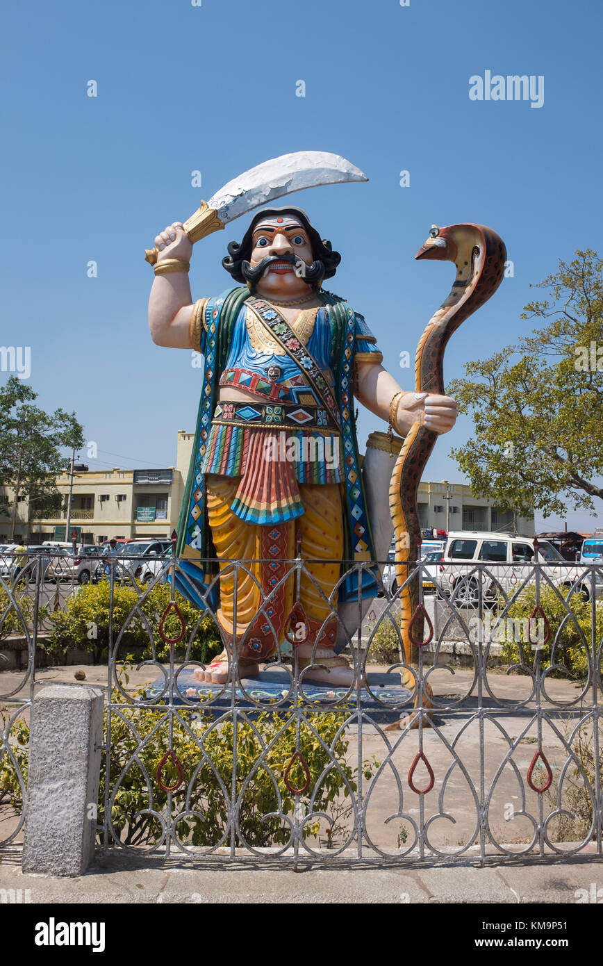 Mahishasura Statue außerhalb Shri chamundeshwari Tempel in Mysore