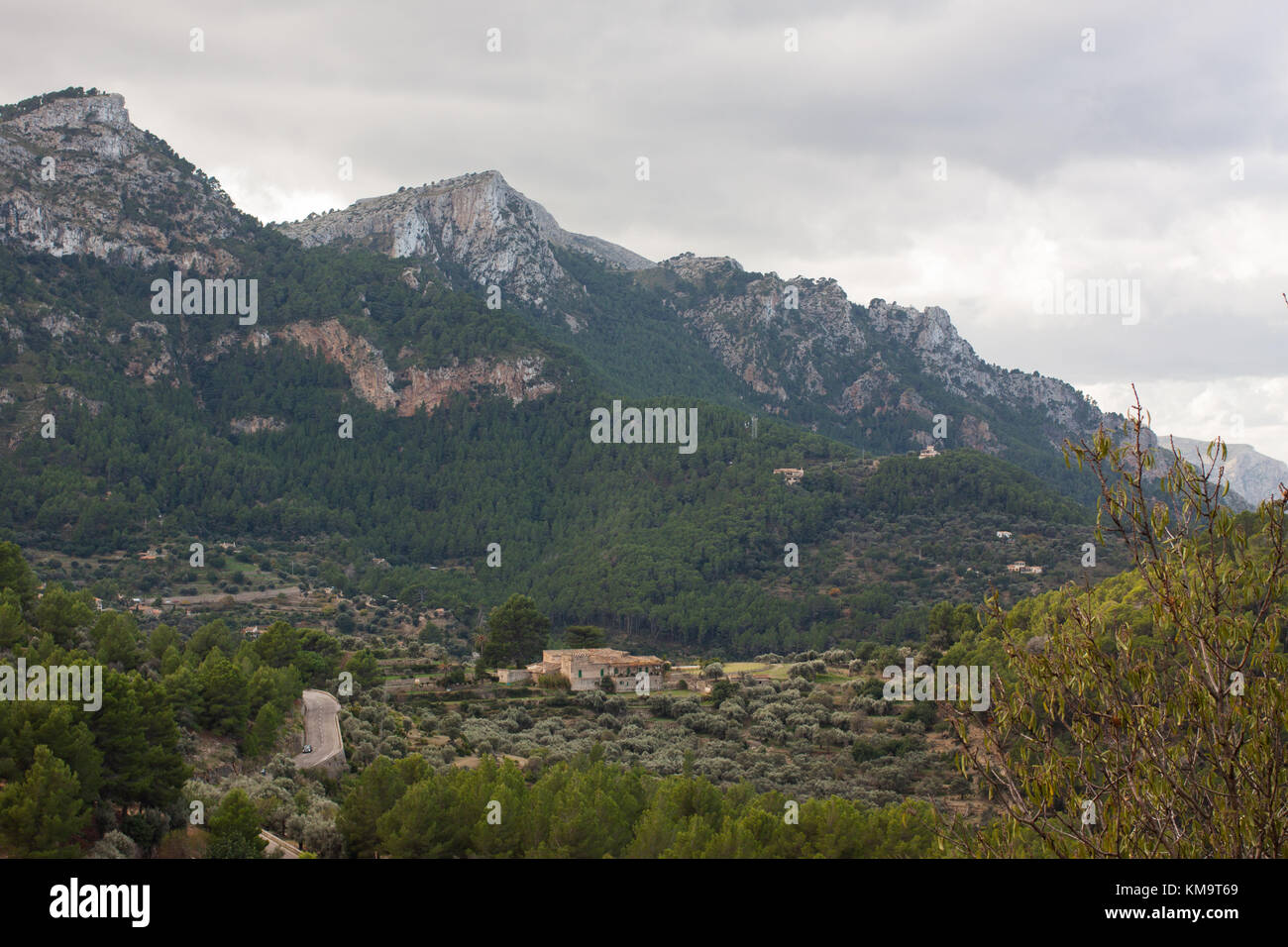 Sierra de Tramuntana Gebirge in der Nähe von Assago Dorf. Mallorca, Spanien Stockfoto