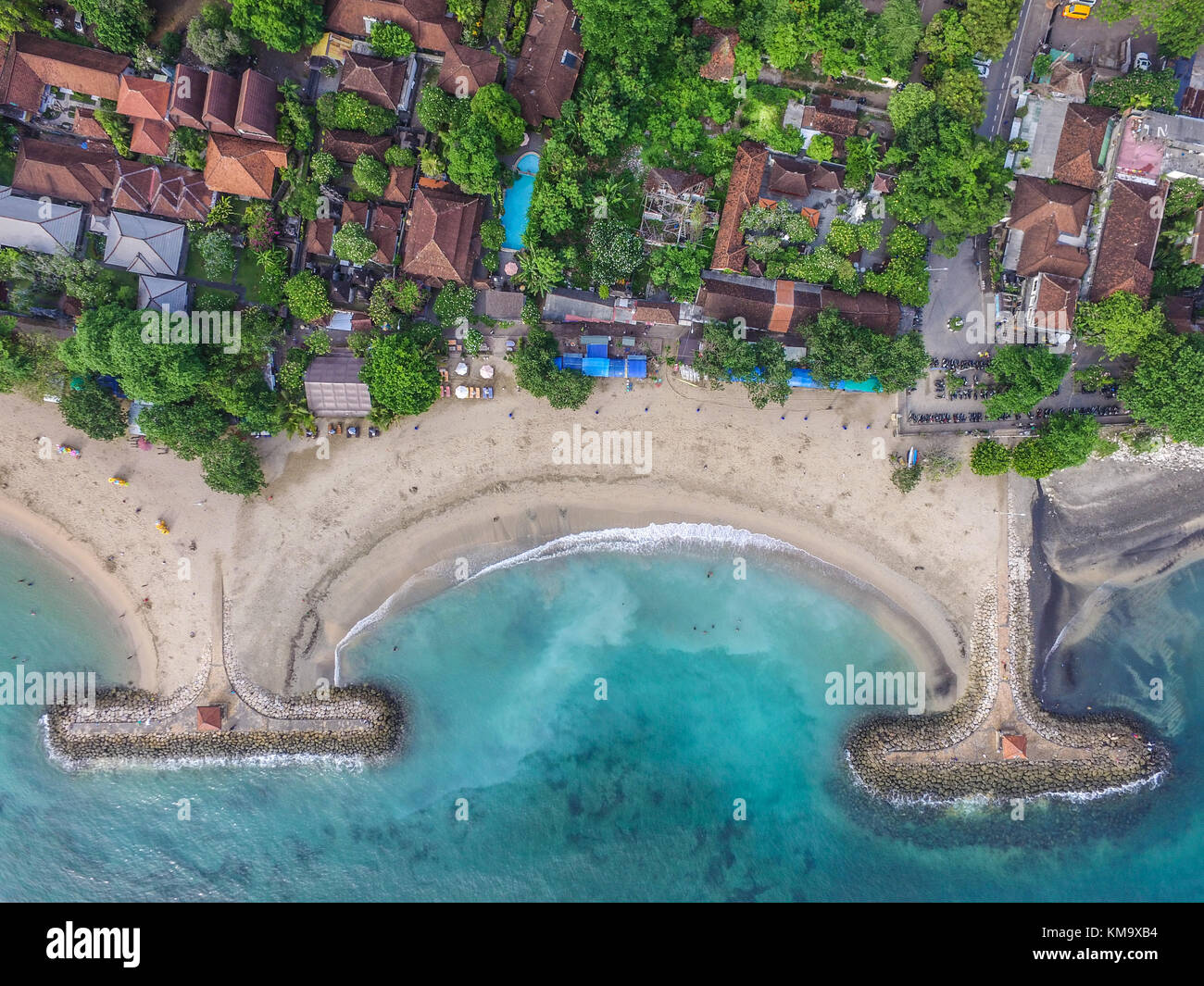 Strand von Sanur - Bali Stockfoto