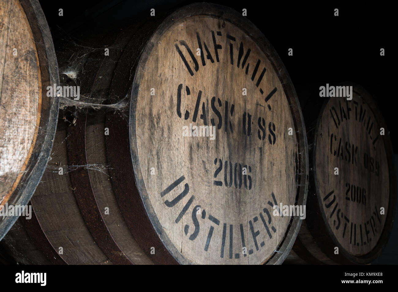 Daftmill Brennerei, von cupar, Fife, Schottland ist eines der neuesten Destillerien in Schottland, mit Gerste aus der eigenen Landwirtschaft und Wasser aus Ihrer artesischen Stockfoto