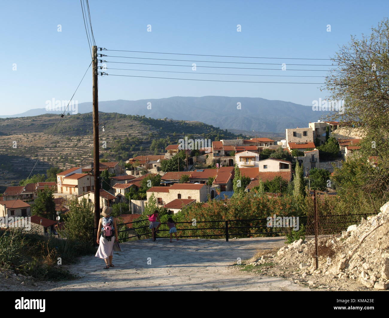 Sightseeing auf einem Familienausflug nach Zypern Stockfoto