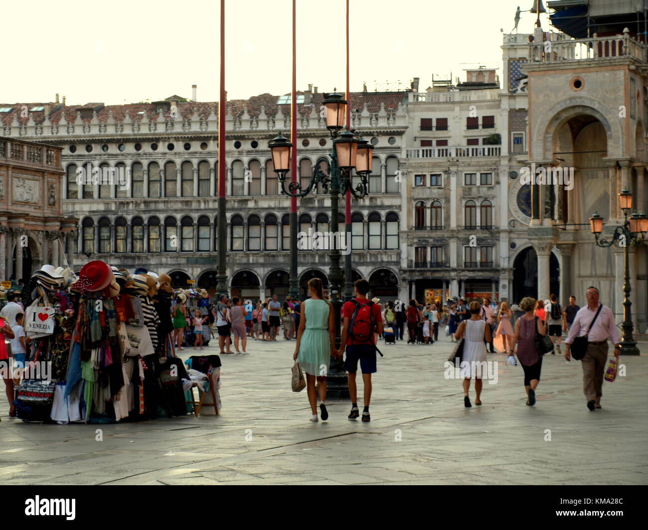 Sightseeing auf einem Familienausflug nach Italien Stockfoto