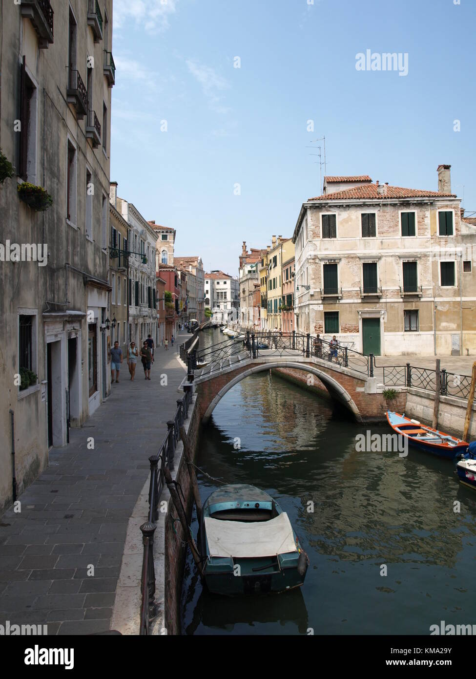 Sightseeing auf einem Familienausflug nach Italien Stockfoto