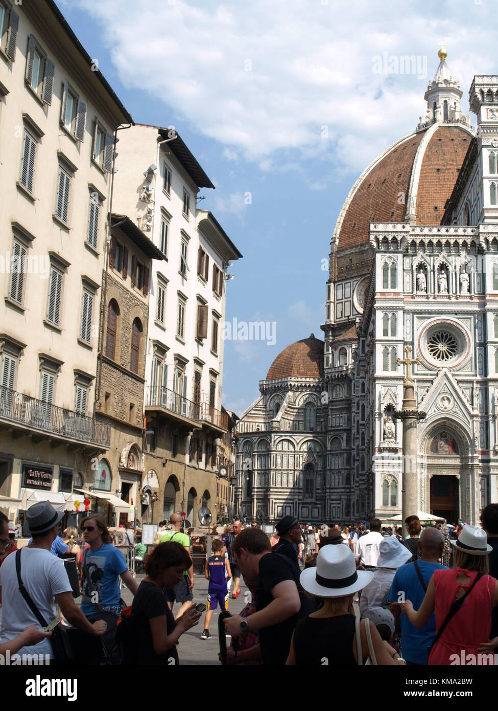 Sightseeing auf einem Familienausflug nach Italien Stockfoto