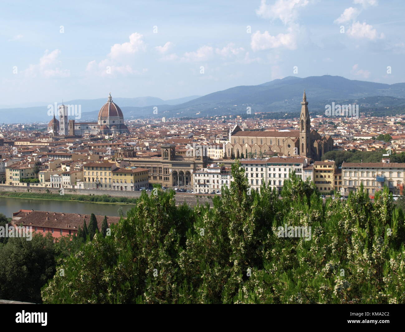 Sightseeing auf einem Familienausflug nach Italien Stockfoto