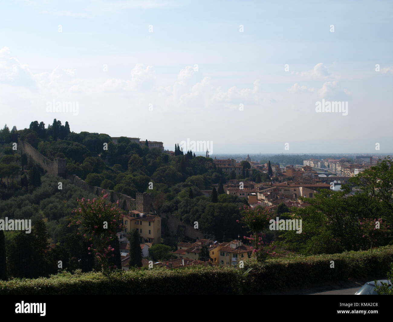 Sightseeing auf einem Familienausflug nach Italien Stockfoto