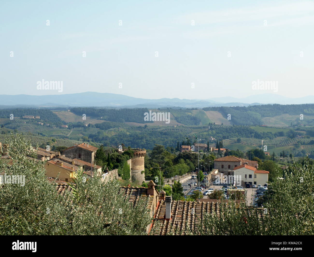 Sightseeing auf einem Familienausflug nach Italien Stockfoto