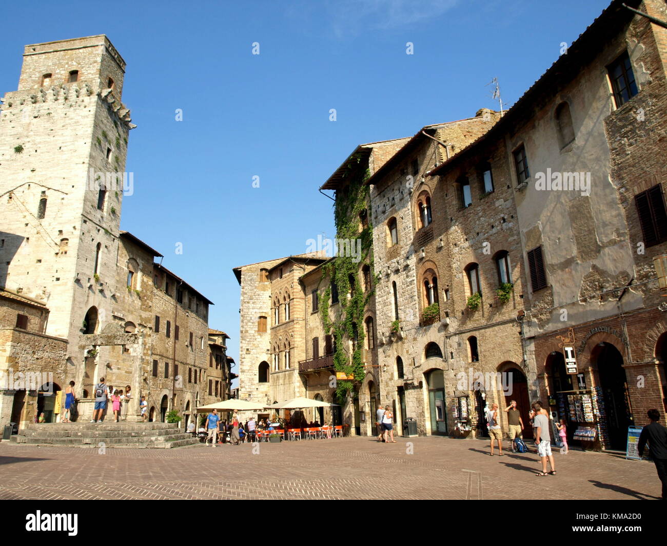 Sightseeing auf einem Familienausflug nach Italien Stockfoto