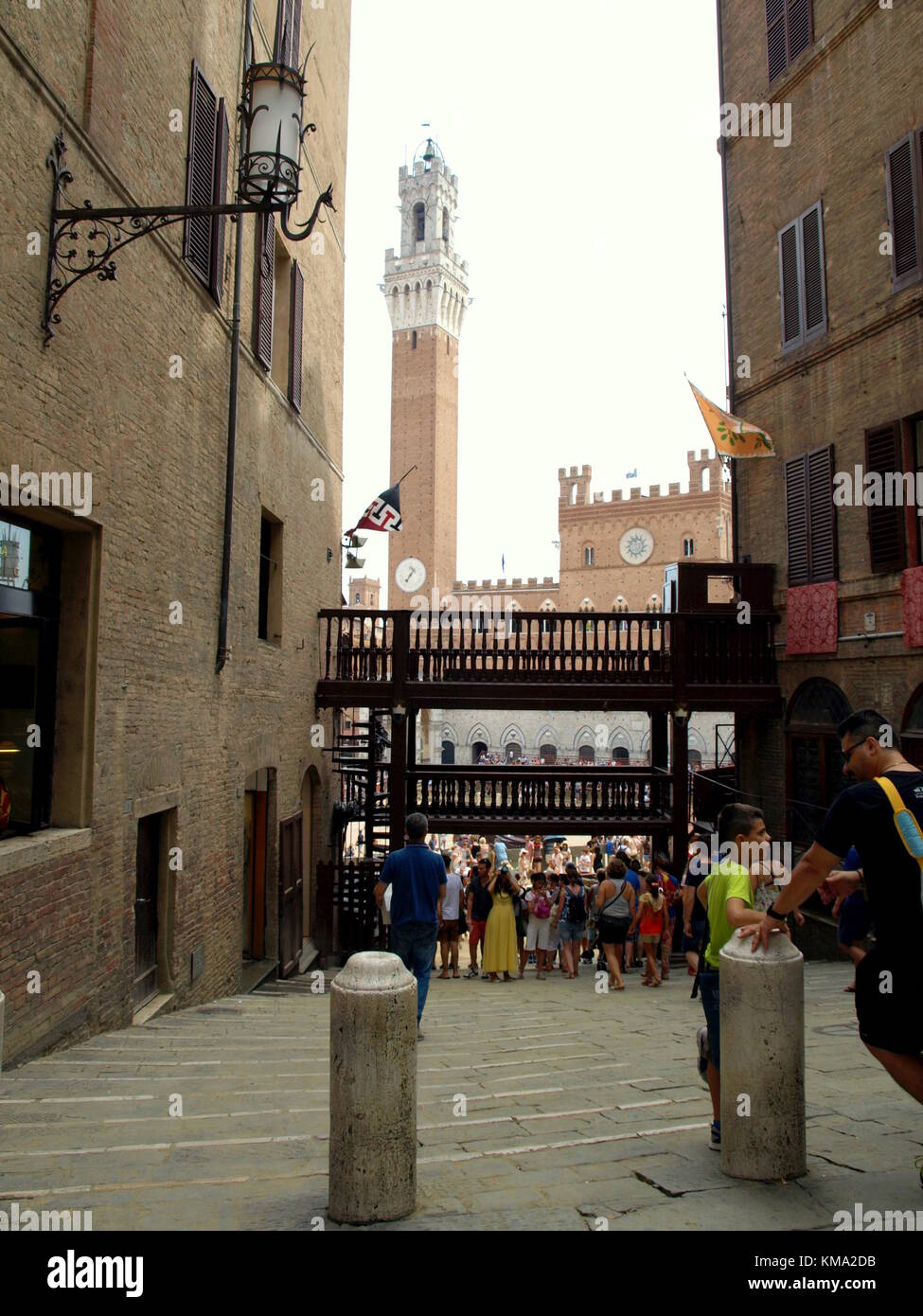 Sightseeing auf einem Familienausflug nach Italien Stockfoto