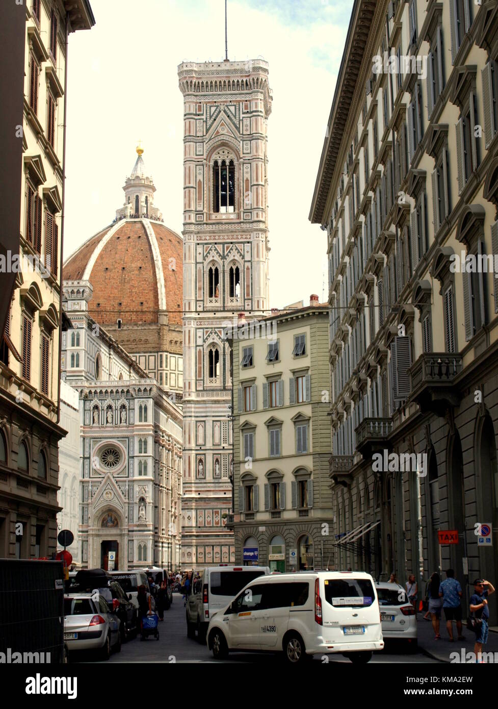 Sightseeing auf einem Familienausflug nach Italien Stockfoto