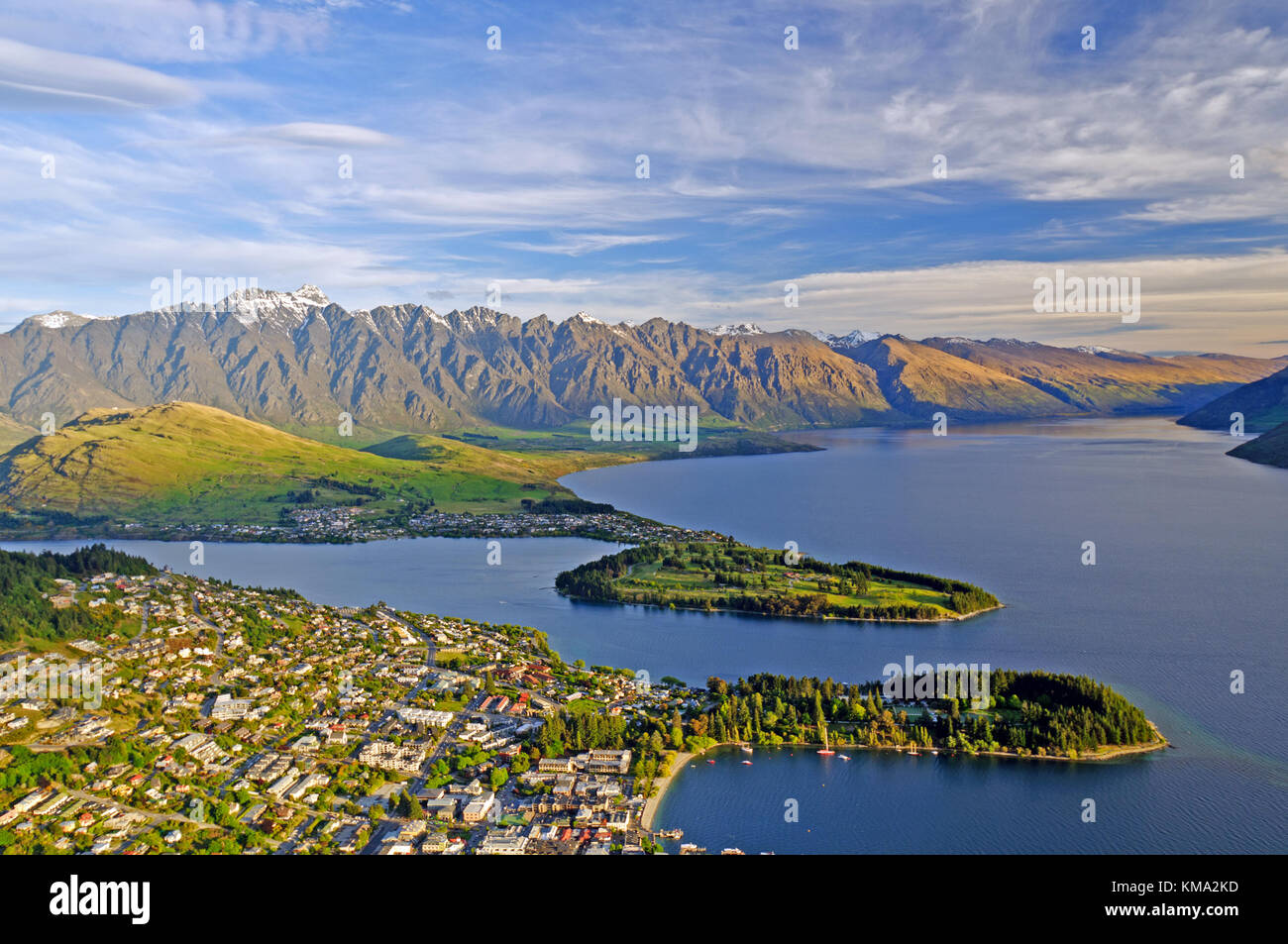 Queenstown, Neuseeland von Bob's Peak Stockfoto
