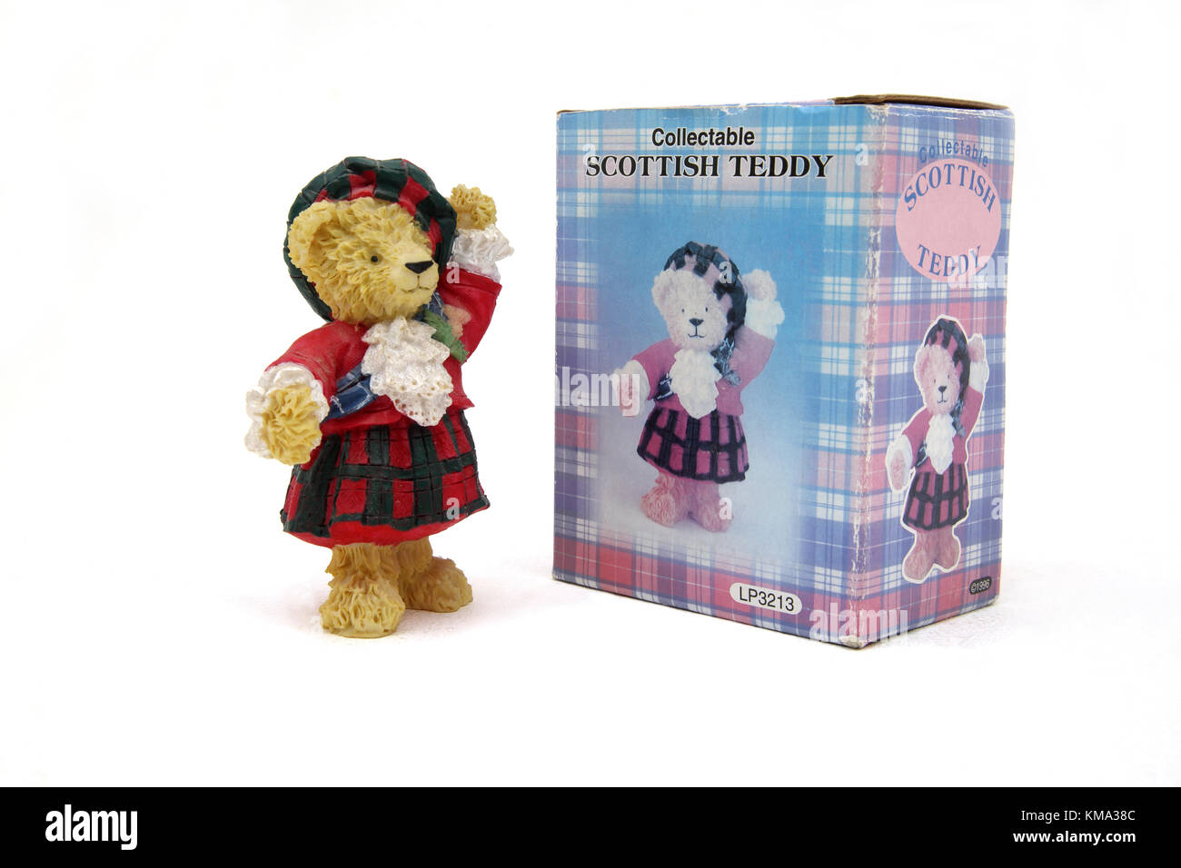 Collectible schottischen Töpferei Teddybär Stockfoto