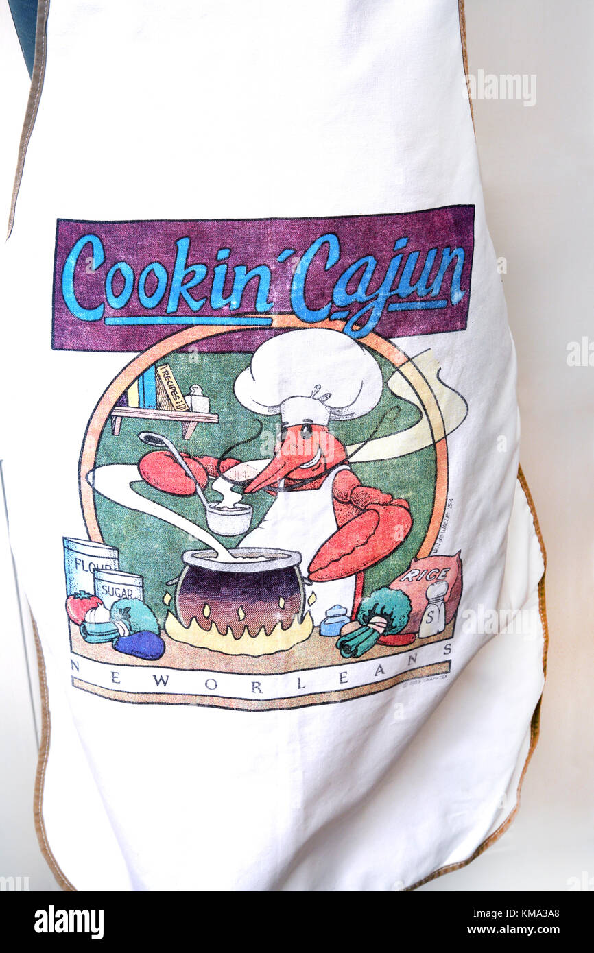 Cookin' Cajun New Orleans Schürze Stockfoto