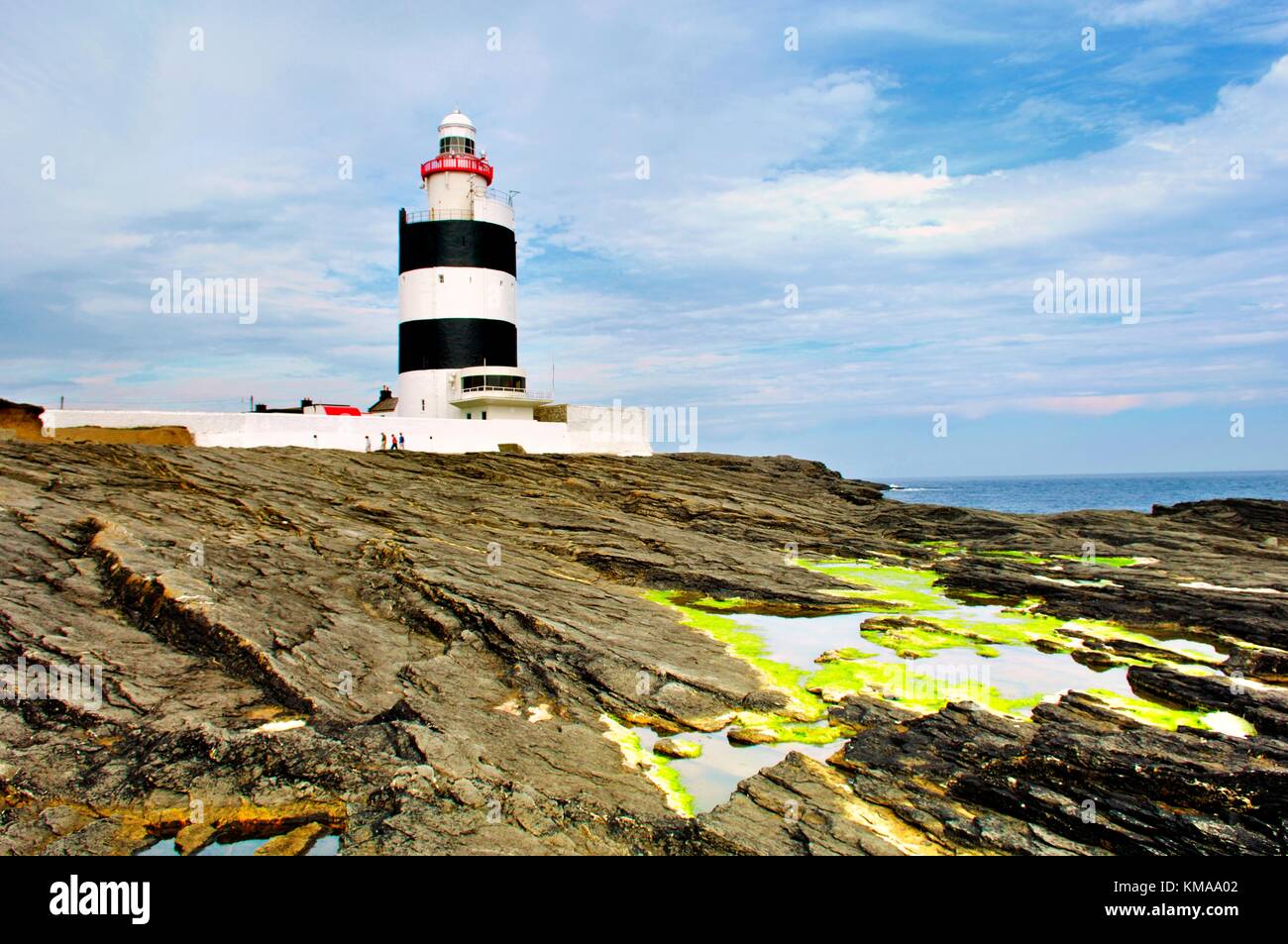 Hook Head Leuchtturm an der Mündung des River Barrow und Waterford Harbour in County Wexford, Irland stammt aus dem 13. Jh. Stockfoto