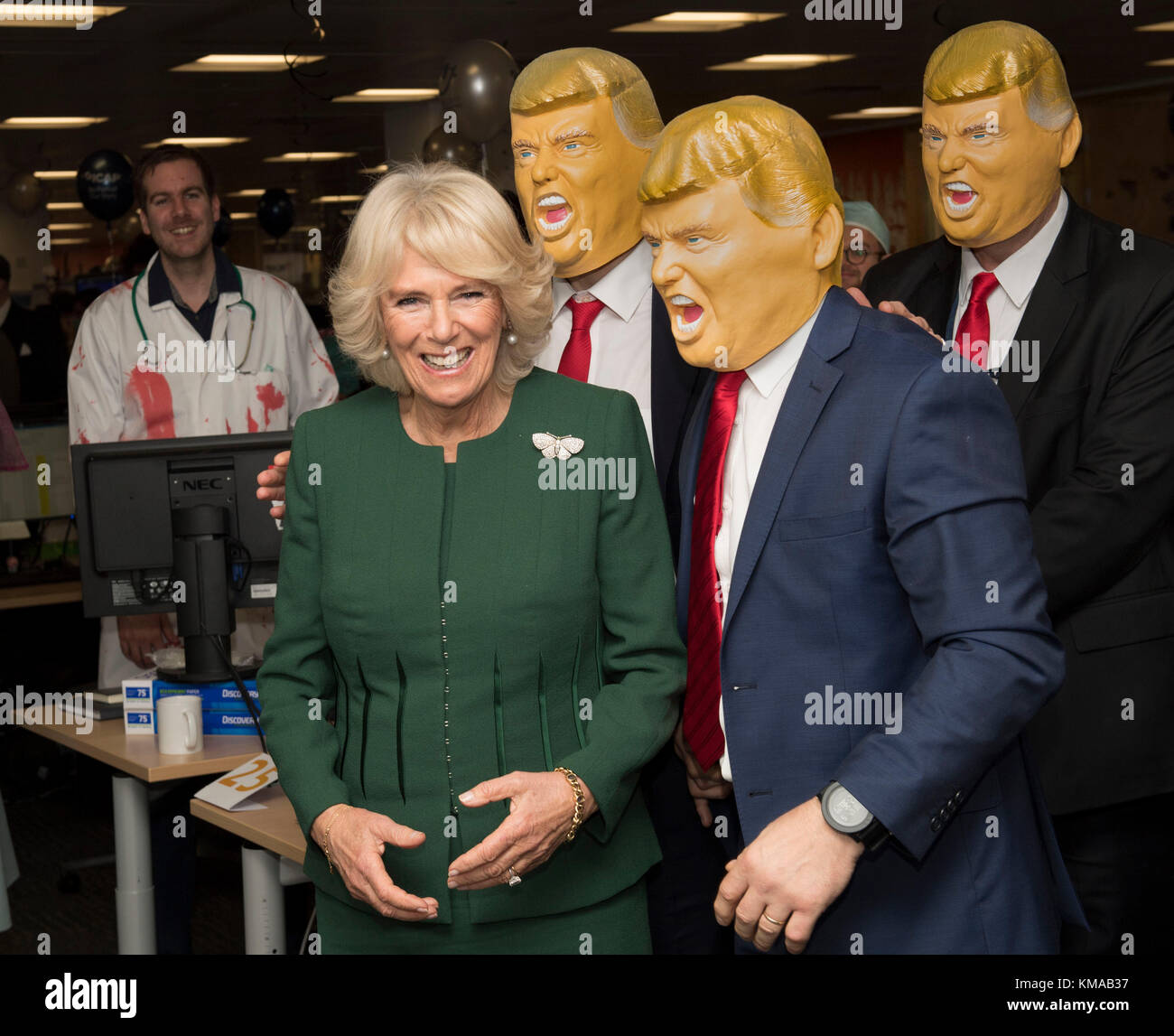 Die Herzogin von Cornwall visits ICAP während der jährlichen Charity Tag der Broker in London. Stockfoto