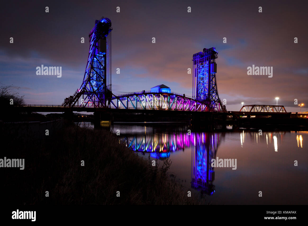 T-Stücke Brücke, Middlesbrough Stockfoto