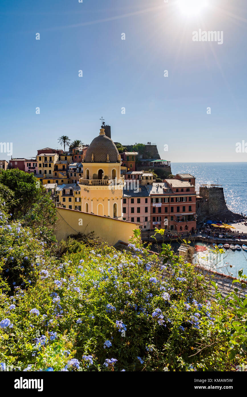 Vernazza, Cinque Terre, Ligurien, Italien Stockfoto