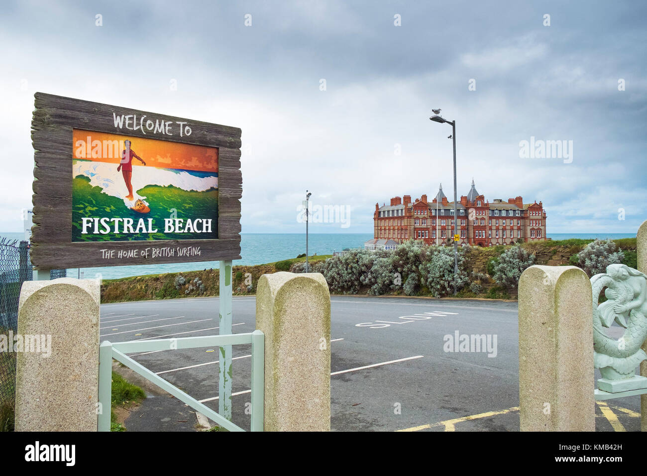 Fistral Beach in Newquay Cornwall Großbritannien. Stockfoto