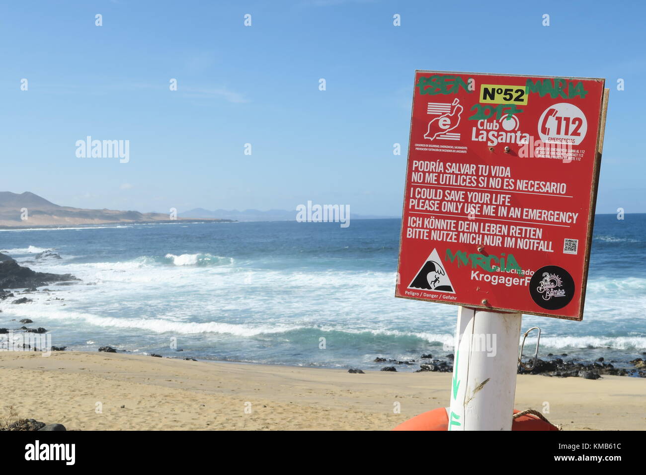 Die Lebensdauer der Riemen nicht stehlen - sie könnte Ihr Leben retten! Stockfoto